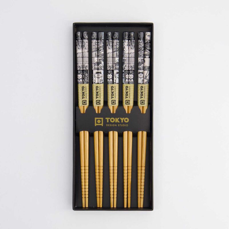 Tokyo Design Studio Chopstick Giftset 5pc Gift Boxed image number 1
